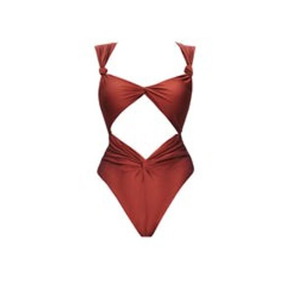 Andrea Iyamah Rora One Piece Swimsuit - L Chocolate - Picture 1 of 6